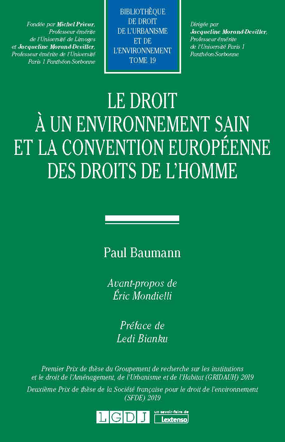 Le droit à un environnement sain et la Convention européenne des droits de l'homme