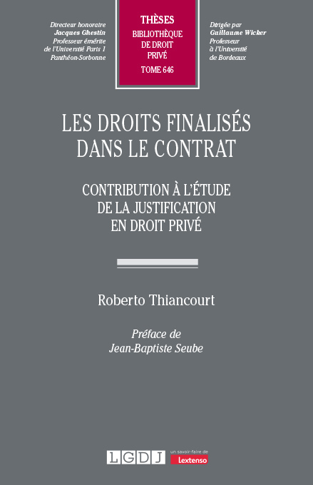 Les droits finalisés dans le contrat Les droits finalisés dans le contrat