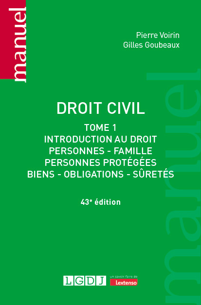 Droit civil - Tome 1 Droit civil - Tome 1