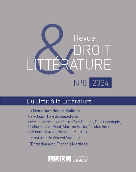 Revue Droit et Littérature N°8-2024 Revue Droit et Littérature N°8-2024