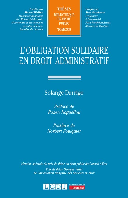 L'obligation solidaire en droit administratif L'obligation solidaire en droit administratif