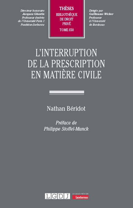 L’interruption de la prescription en matière civile L’interruption de la prescription en matière civile