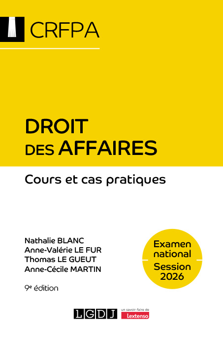Droit des affaires - CRFPA - Examen national Session 2026