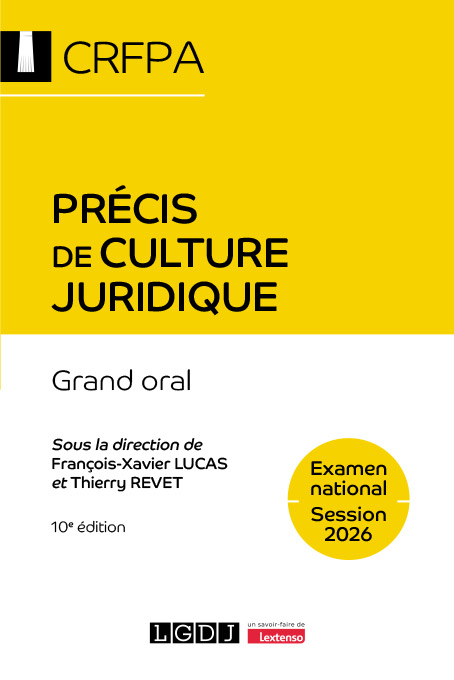Précis de culture juridique - CRFPA - Examen national Session 2026