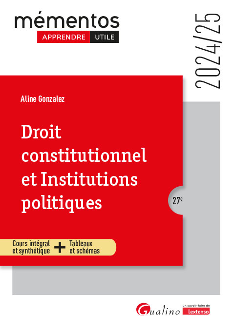 Droit constitutionnel et Institutions politiques Droit constitutionnel et Institutions politiques