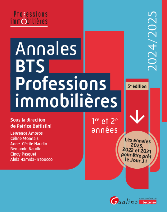 Annales BTS - Professions immobilières Annales BTS - Professions immobilières