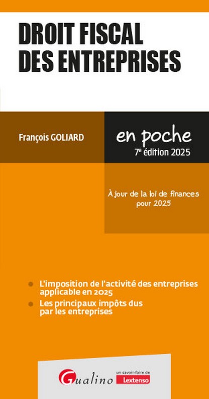 Droit fiscal des entreprises Droit fiscal des entreprises