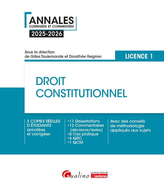 Droit constitutionnel - L1 Droit constitutionnel - L1