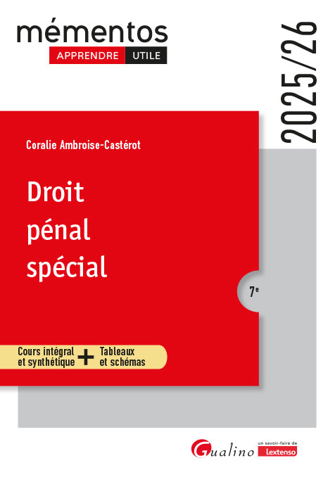 Droit pénal spécial Droit pénal spécial