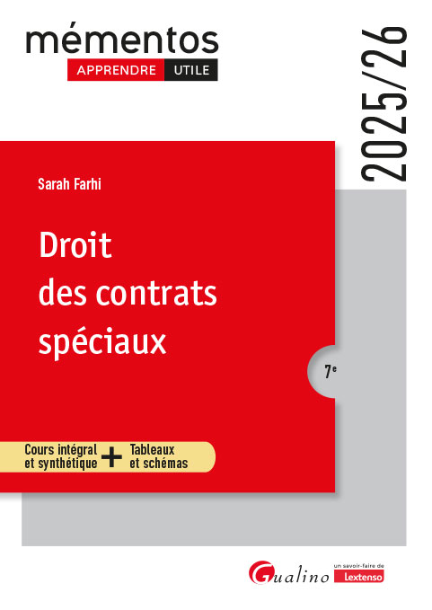 Droit des contrats spéciaux Droit des contrats spéciaux