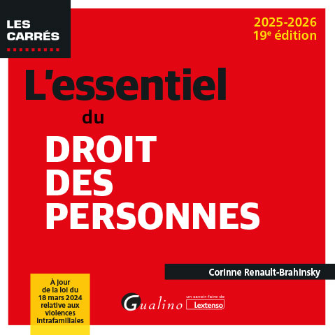 L'essentiel du droit des personnes L'essentiel du droit des personnes