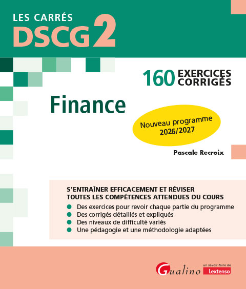 DSCG 2 - 160 Exercices corrigés - Finance